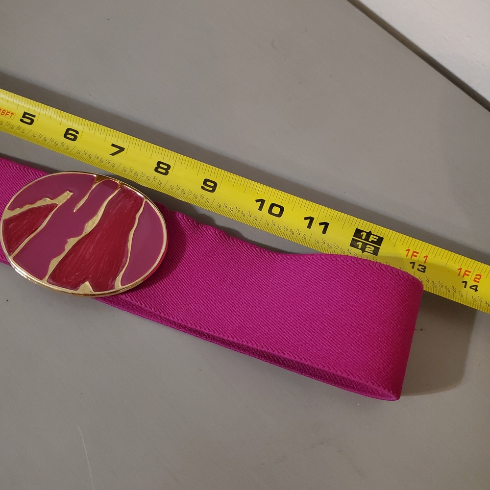 Vintage Pink Belt With Geode Buckle Medium - Picture 4 of 6